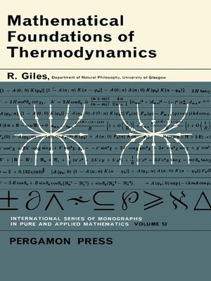 cover image of Mathematical Foundations of Thermodynamics